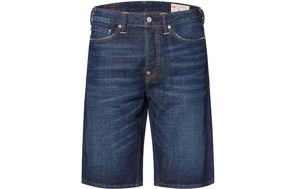 EVISU Seagull Embroidery Denim Kişi Şortu Mavi 2