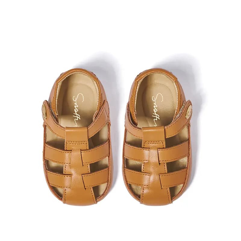 Snoffy Baby & Toddler Shoes White Brown Infant And Toddler 3