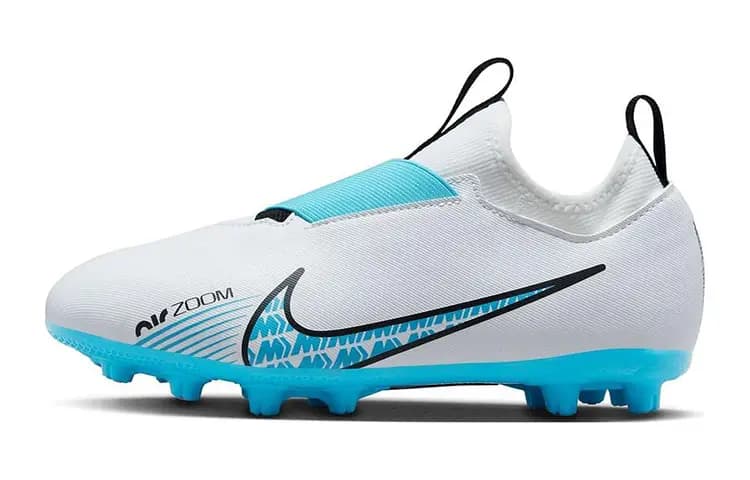 Nike Air Zoom Vapor 15 Academy HG Uşaq Futbol Ayaqqabısı Mavi/Ağ