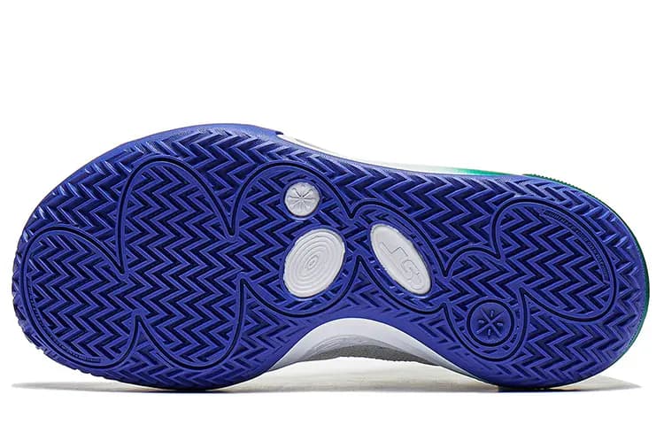 LINING YOUNG City 11 Cushioning Low Top Children's Basketball Shoes White Blue Teenagers 5