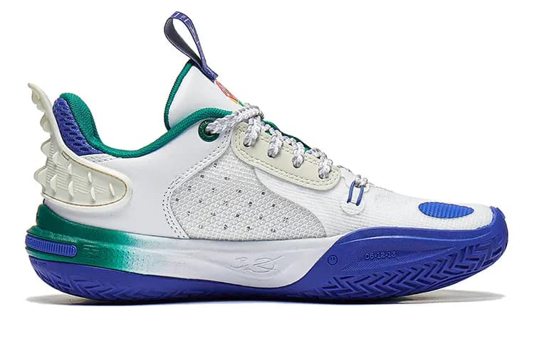LINING YOUNG City 11 Cushioning Low Top Children's Basketball Shoes White Blue Teenagers 2