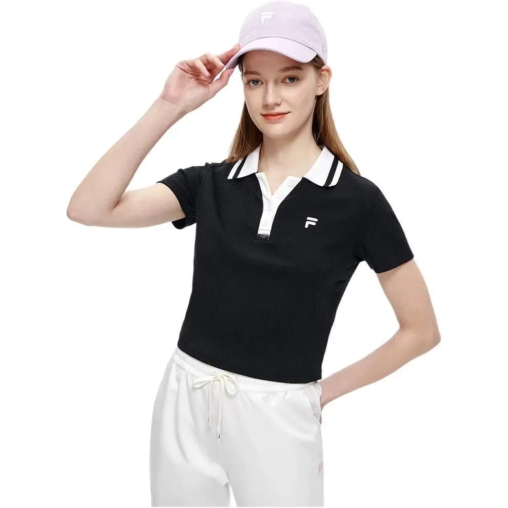 FILA FUSION Qadın Polo Köynəyi Qara 5