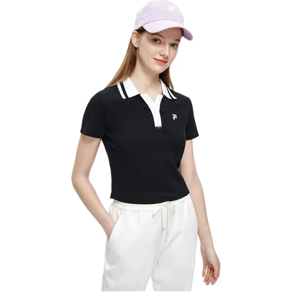 FILA FUSION Qadın Polo Köynəyi Qara 3