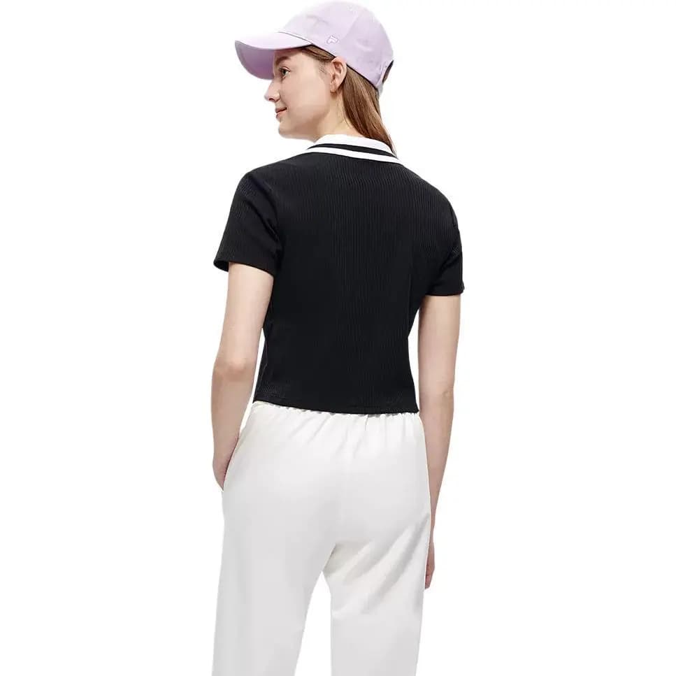 FILA FUSION Qadın Polo Köynəyi Qara 4
