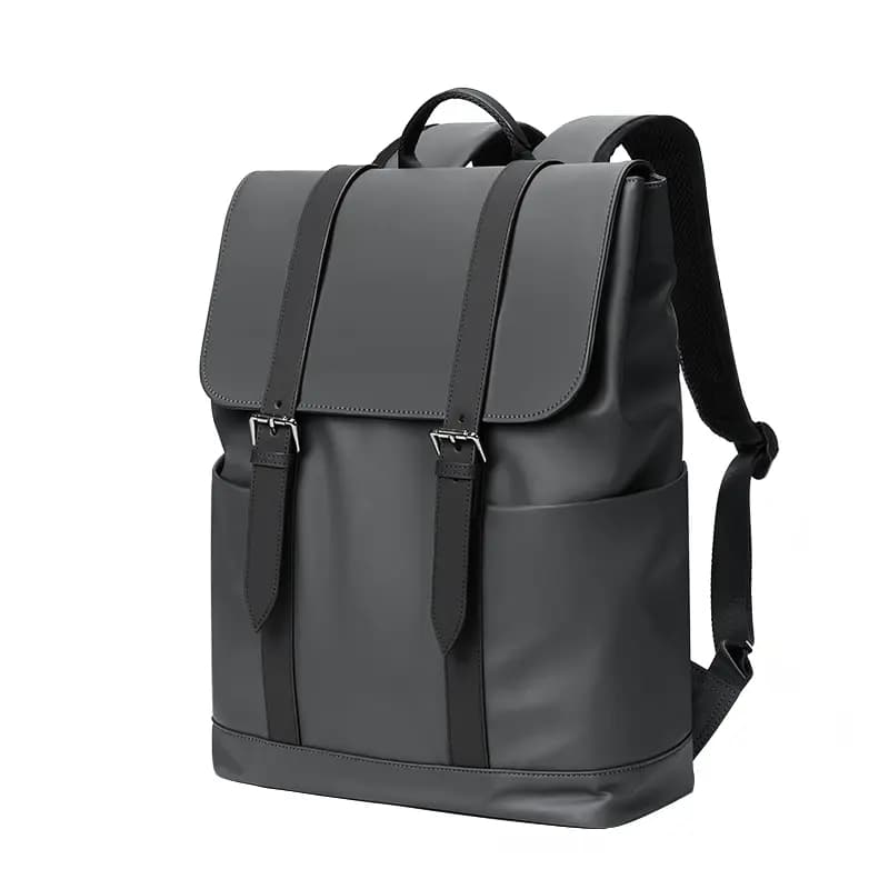 POLO Fabric With Synthetic Leather Backpack Large Size Men's Multicolor 6
