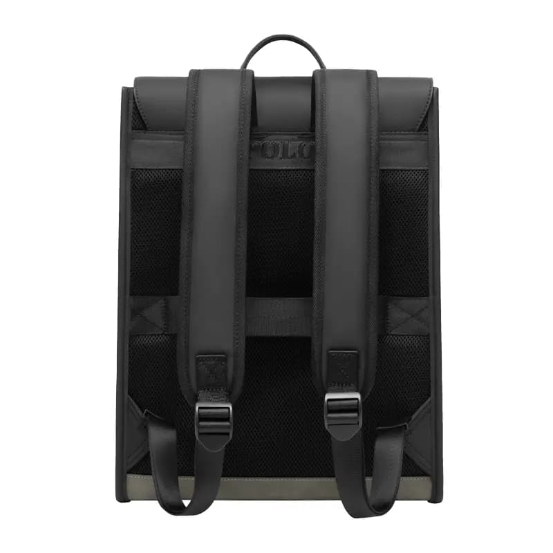 POLO Synthetic Leather Backpack Tubas Men's Gray Green 3