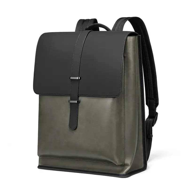 POLO Synthetic Leather Backpack Tubas Men's Gray Green 9