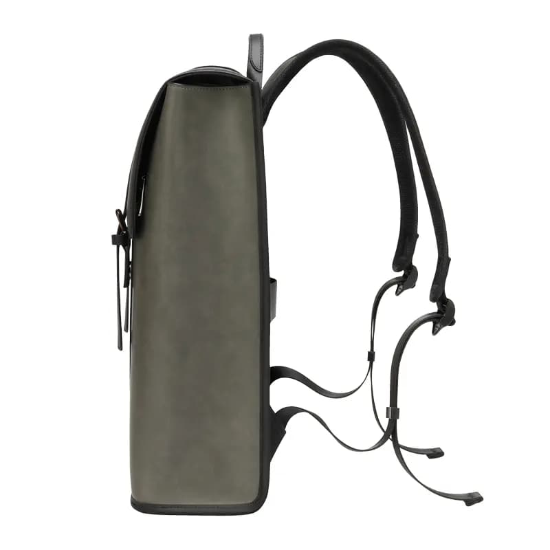 POLO Synthetic Leather Backpack Tubas Men's Gray Green 4
