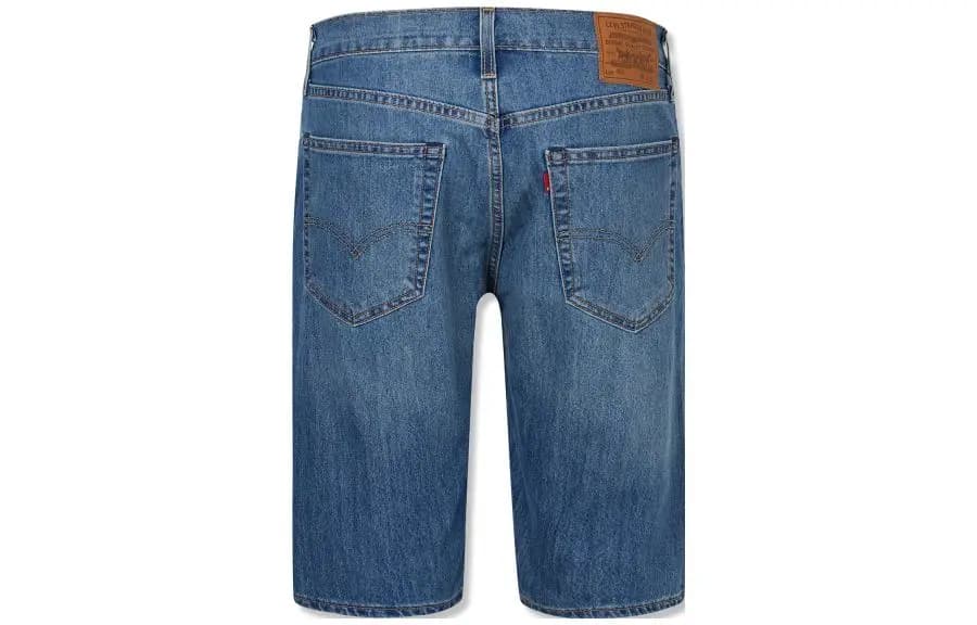 Levis Solid Color High-Waist Denim Shorts Men's Blue 2