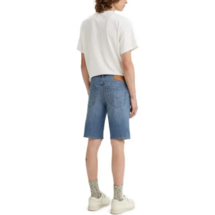 Levis Solid Color High-Waist Denim Shorts Men's Blue 4