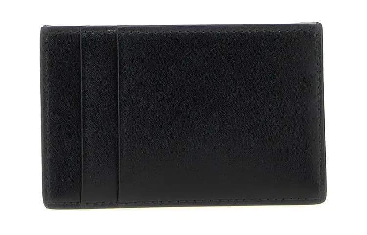 Alexander McQueen Logo Print Leather Card Holder Men's Black 2