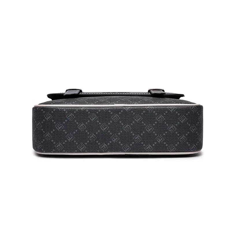 FAIRWHALE PVC Shoulder Bag, Crossbody Bag, Messenger Bag Regular Unisex Black 13
