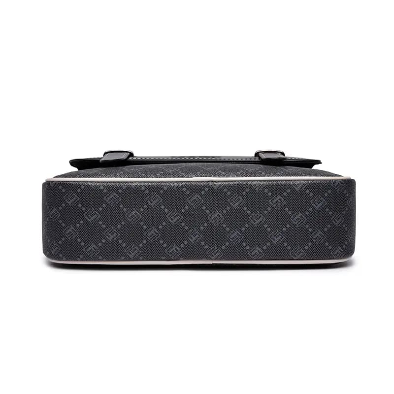 FAIRWHALE PVC Shoulder Bag, Crossbody Bag, Messenger Bag Regular Unisex Black 5