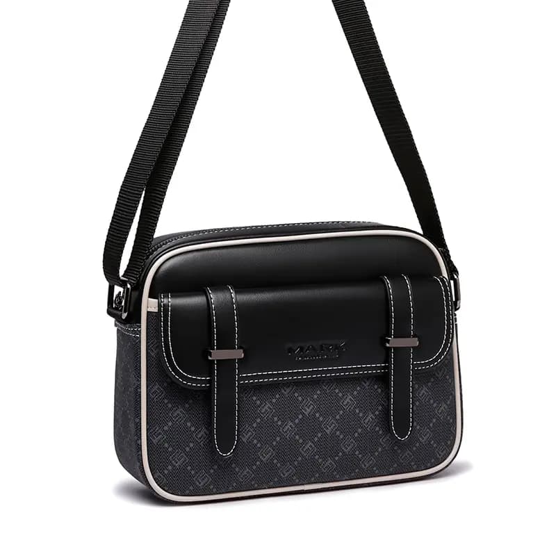 FAIRWHALE PVC Shoulder Bag, Crossbody Bag, Messenger Bag Regular Unisex Black 14