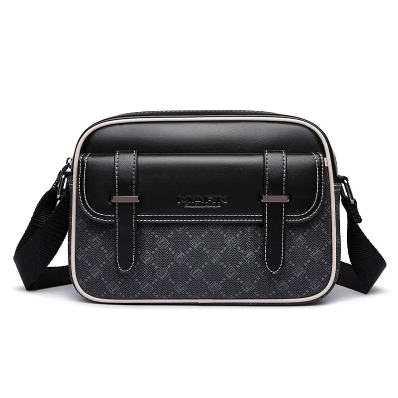 FAIRWHALE PVC Shoulder Bag, Crossbody Bag, Messenger Bag Regular Unisex Black