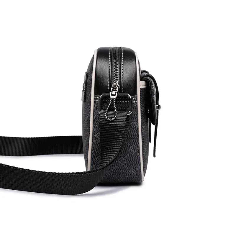 FAIRWHALE PVC Shoulder Bag, Crossbody Bag, Messenger Bag Regular Unisex Black 11