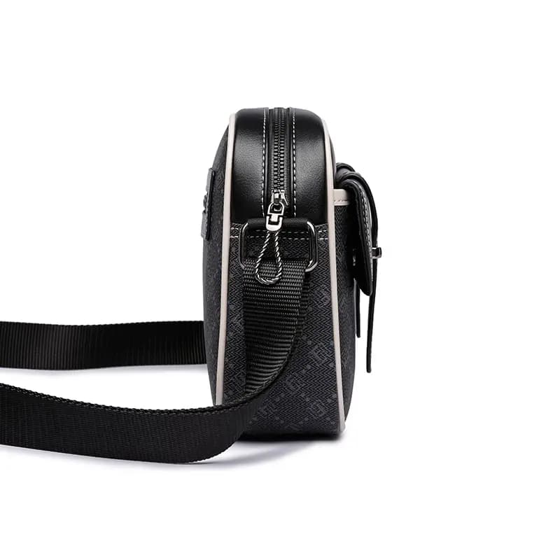 FAIRWHALE PVC Shoulder Bag, Crossbody Bag, Messenger Bag Regular Unisex Black 3