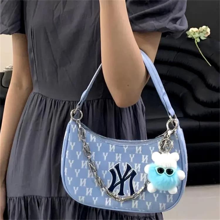 Lan Bao Fan Alloy Combo Set Bag Accessory Unisex Silver 5