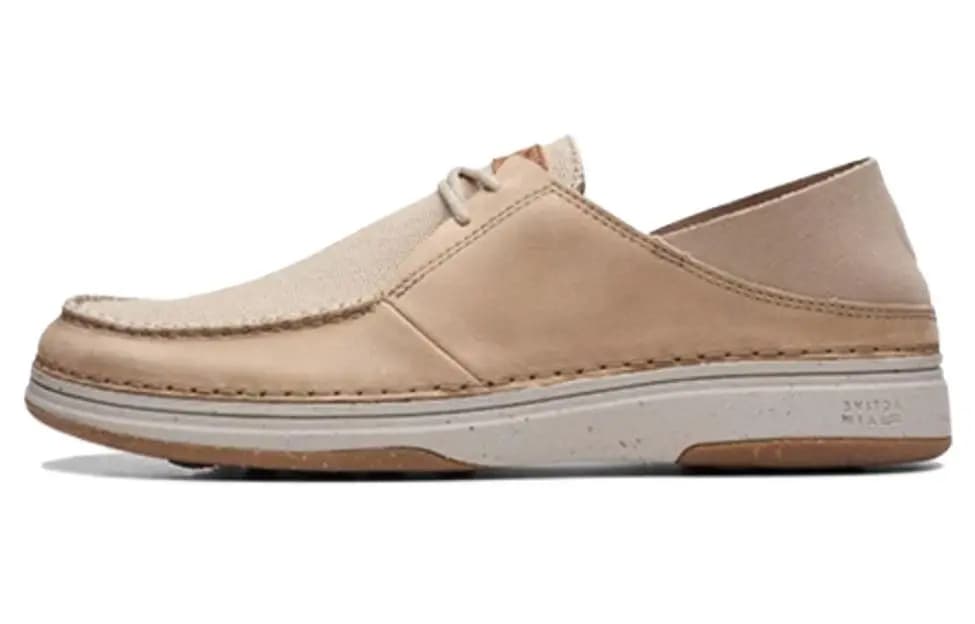 Clarks Casual Leather Shoes Men's Gray