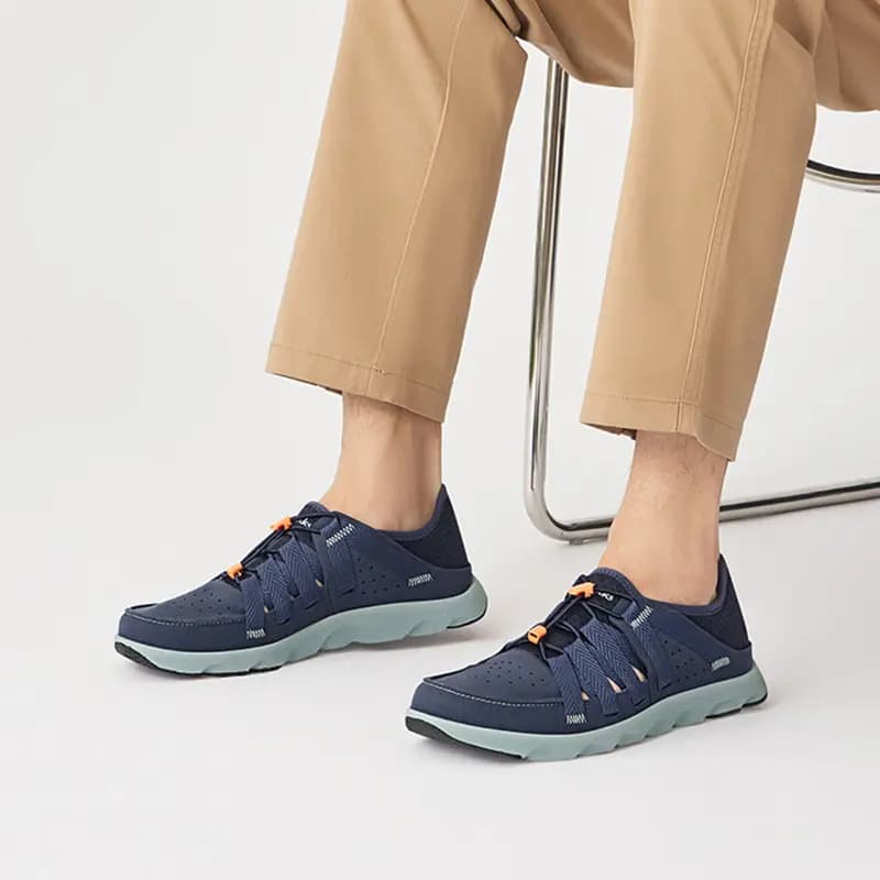Clarks Fabric Comfortable Lightweight Casual Shoes Men's Navy Blue 4