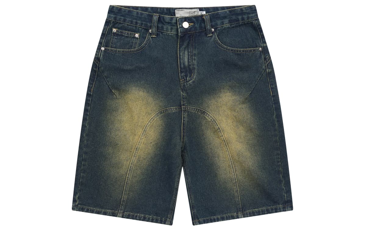 HARSH AND CRUEL Denim Unisex Şort Washed Blue