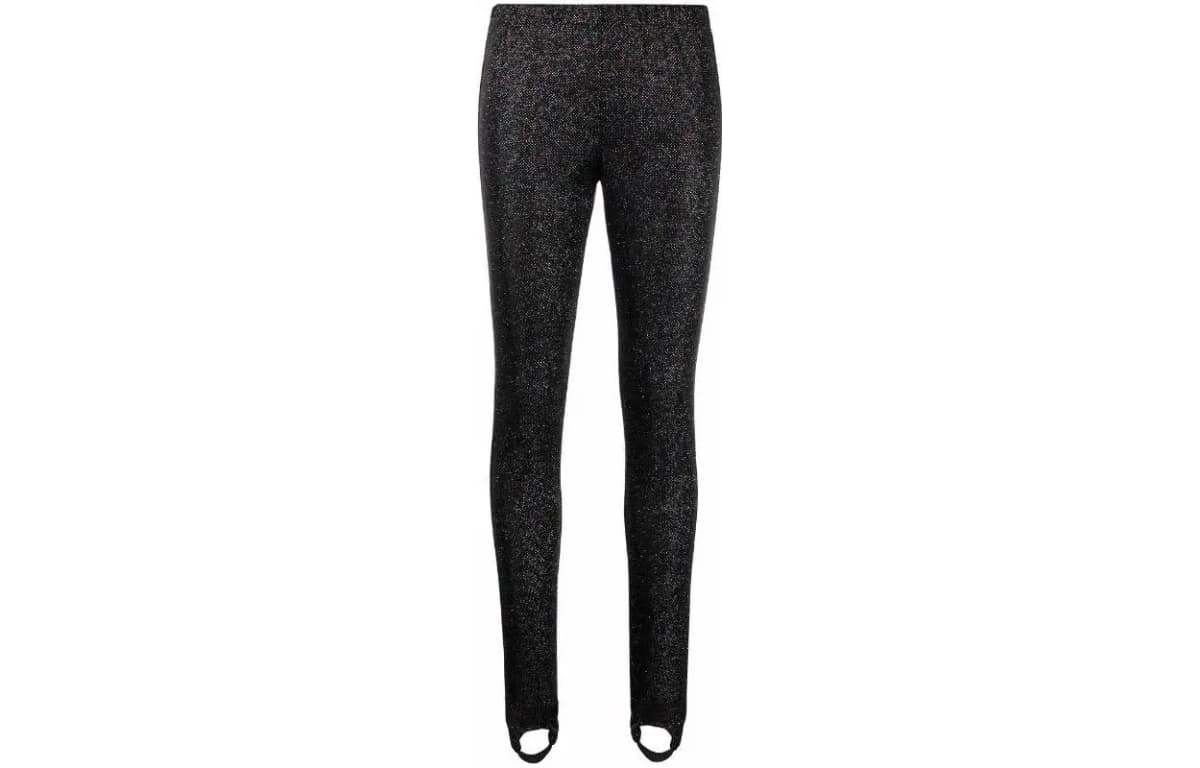 MSGM Metallic-threaded Leggings