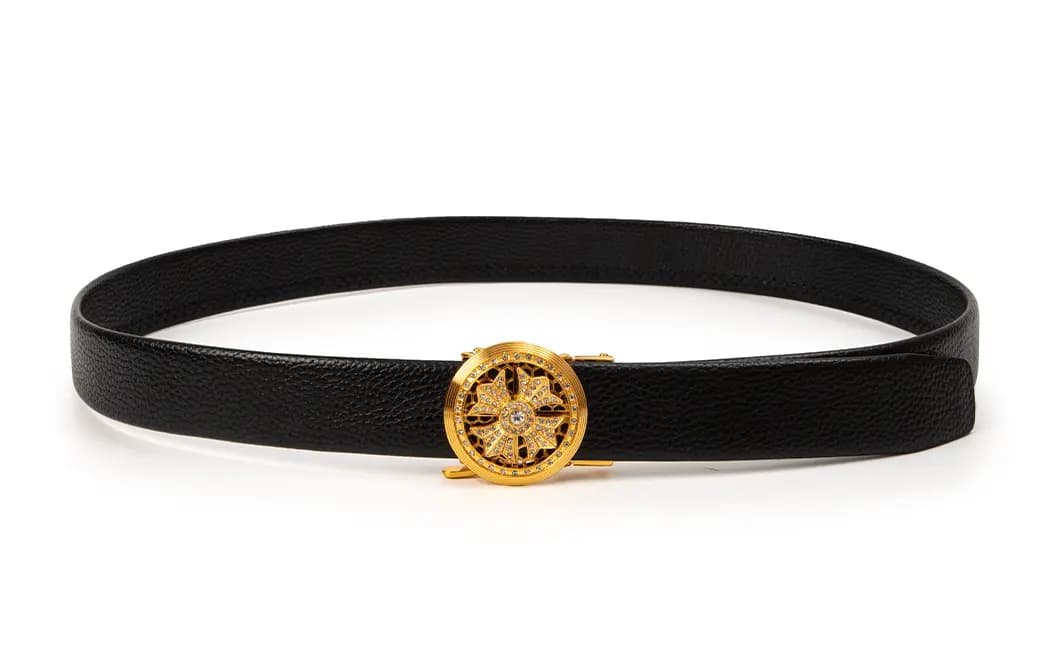 BAIJUAN Alloy Leather Belts Men's 3.3cm 5
