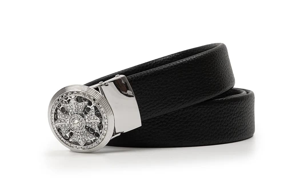 BAIJUAN Alloy Leather Belts Men's 3.3cm 8