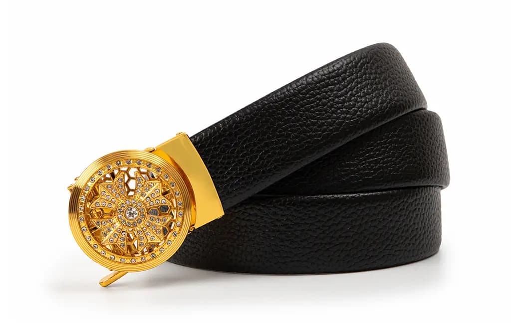 BAIJUAN Alloy Leather Belts Men's 3.3cm 3