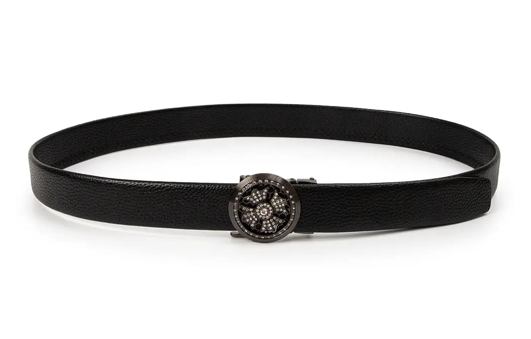 BAIJUAN Alloy Leather Belts Men's 3.3cm 15