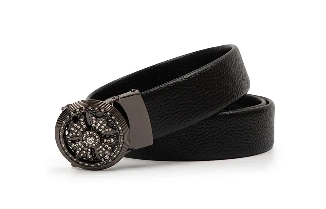 BAIJUAN Alloy Leather Belts Men's 3.3cm 13