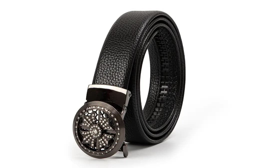 BAIJUAN Alloy Leather Belts Men's 3.3cm 11