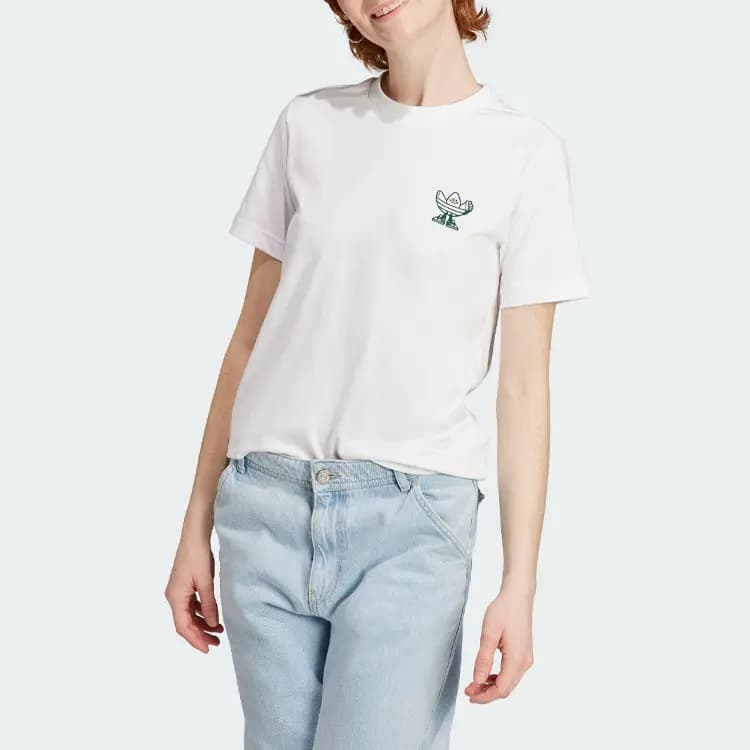 Adidas Originals Graphic Qadın Köynəyi Ağ 2