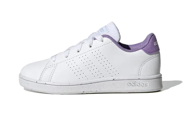 adidas neo ADVANTAGE K Uşaq Skeytbord Ayaqqabısı Ağ/Bənövşəyi