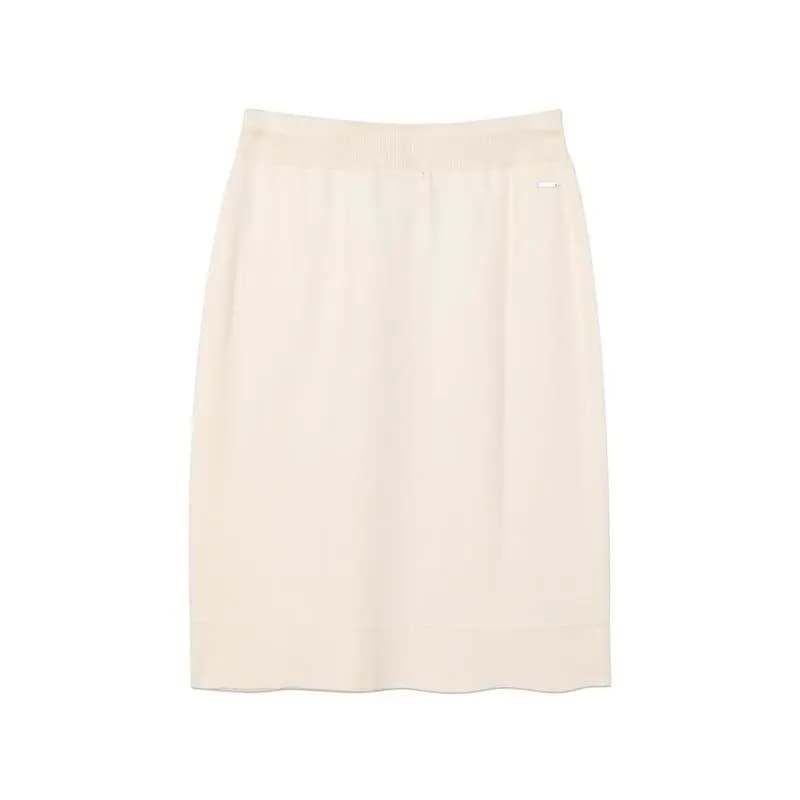 Skechers Knit Long Skirts Women's Egg White 2