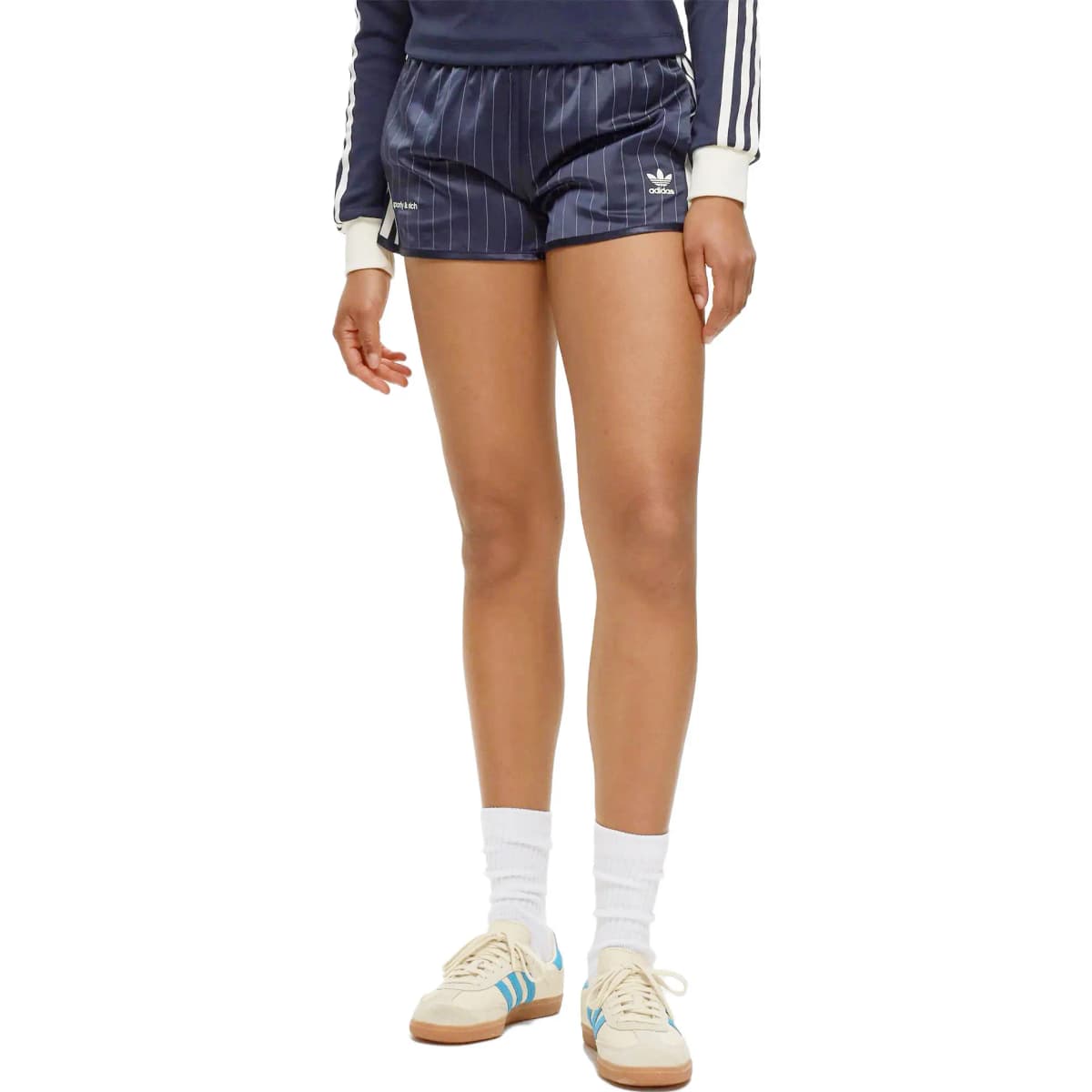 Adidas Originals X Sporty & Rich Şort Göy/Krem 3
