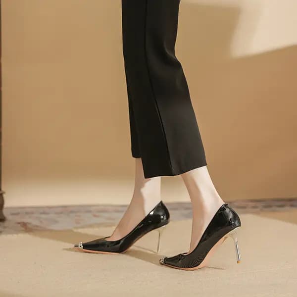 Ainer-cat Qadın Stiletto Ayaqqabı 8sm Qara 4