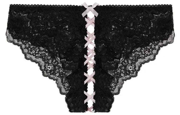Victoria's Secret Lace Cutout Qadın Alt Paltarı Qara