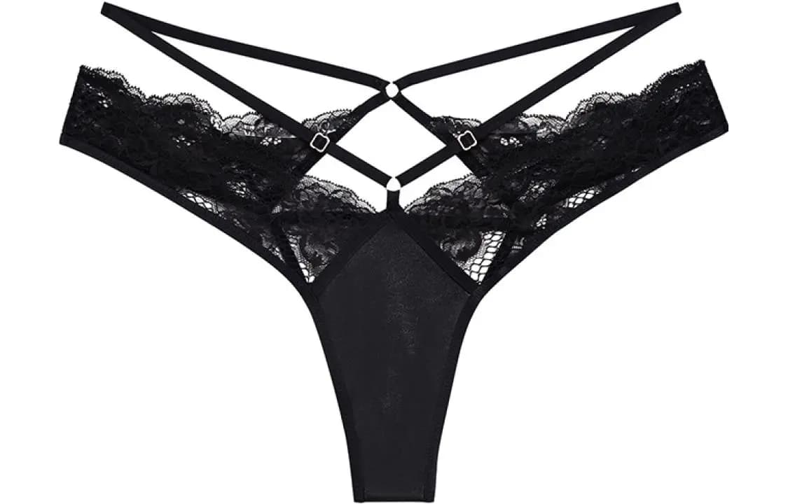 Victoria's Secret Lace Trim Low-Rise Qadın Alt Paltarı Qara