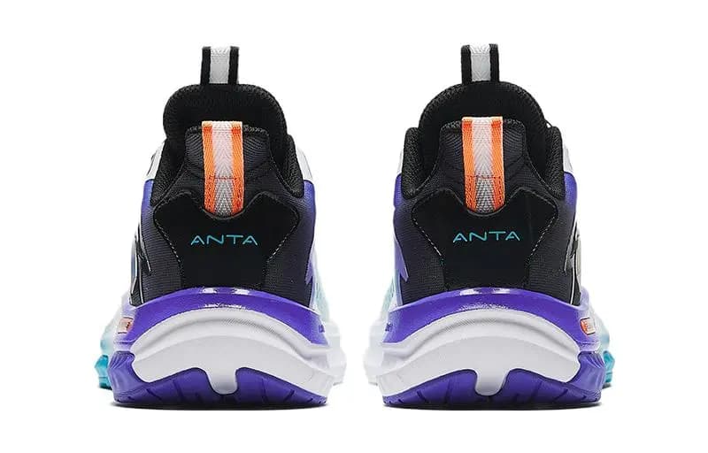 Anta Lingfeng Low-Top Uşaq Qaçış Ayaqqabısı Ağ/Qara/Mavi 4