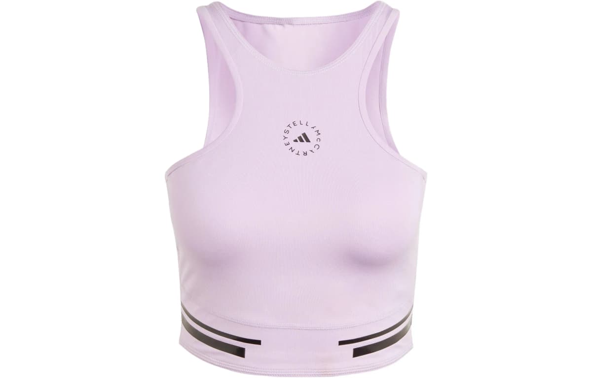 Adidas Truepace Running Logo-print Cropped Top