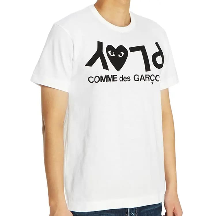 Comme Des Garcons Play Inverted Text Köynək