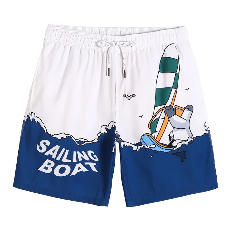 GAILANG Beach Shorts Men White 3