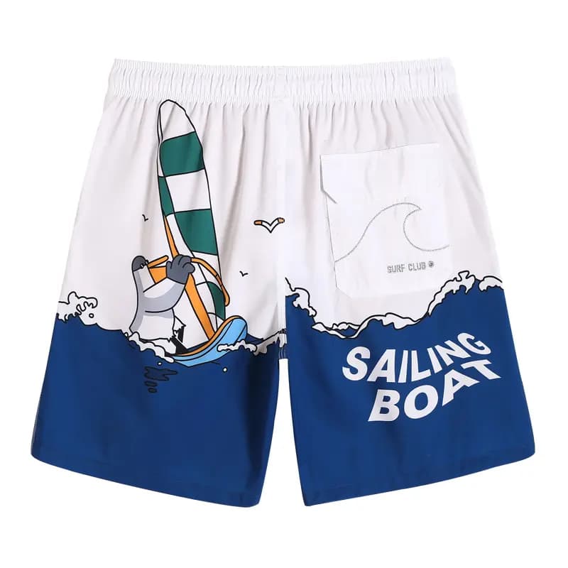 GAILANG Beach Shorts Men White 4