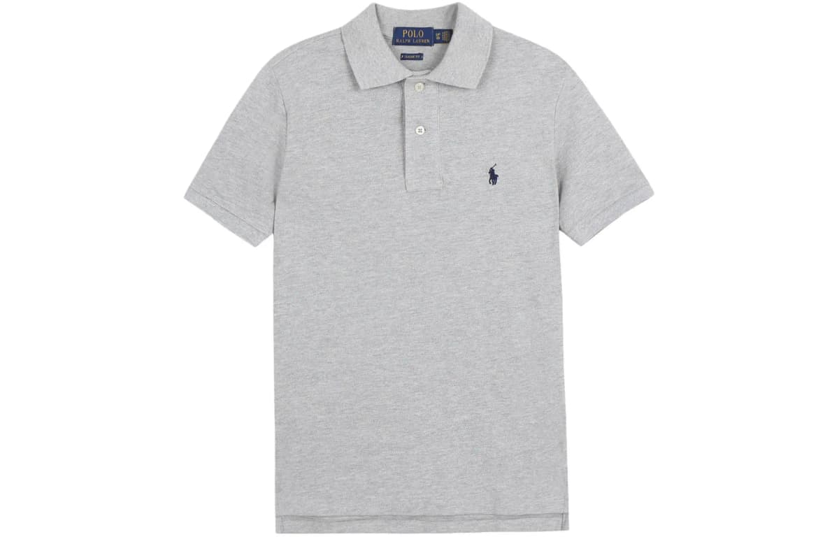 Polo Ralph Lauren SS23 Logo Solid Color Embroidered Crew Neck Short Sleeve Polo Shirt Kids' Black 4