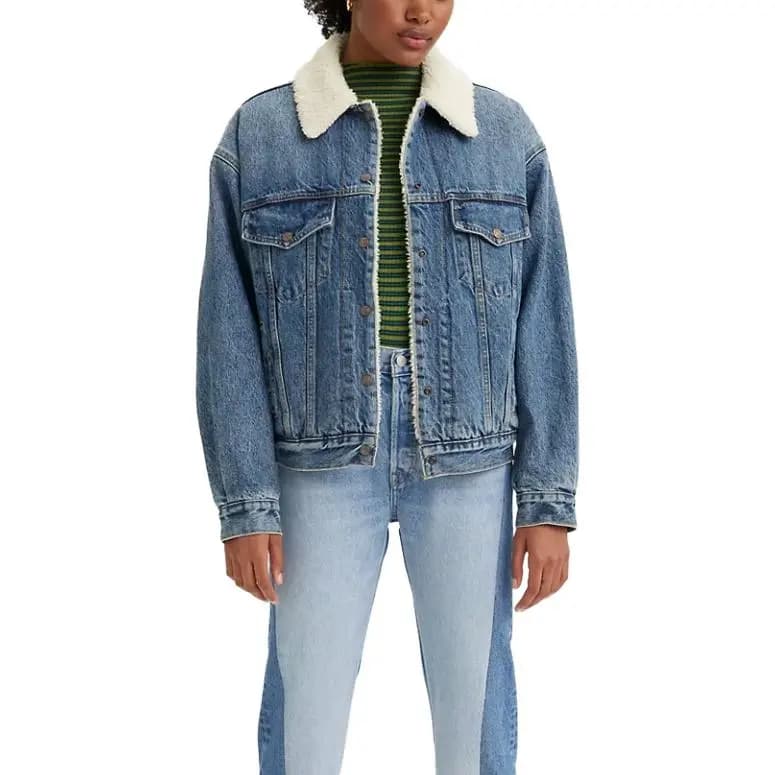 Levis Fleece-collar Cins Pencək 2