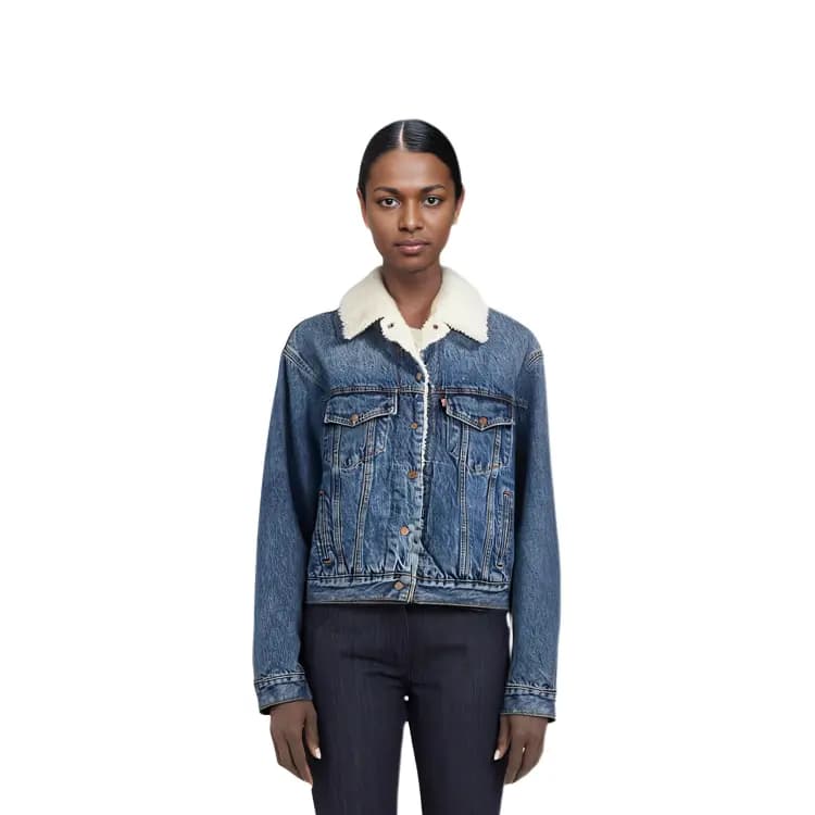 Levis Fleece-collar Cins Pencək 6