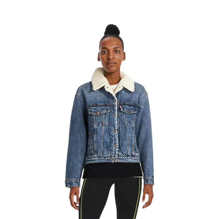 Levis Fleece-collar Cins Pencək 5