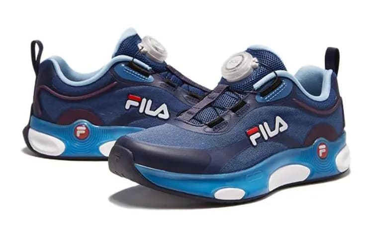 FILA KIDS Anti-Kick Cushioning Low-Top Kids' Training Shoes Black Blue Teenagers 2