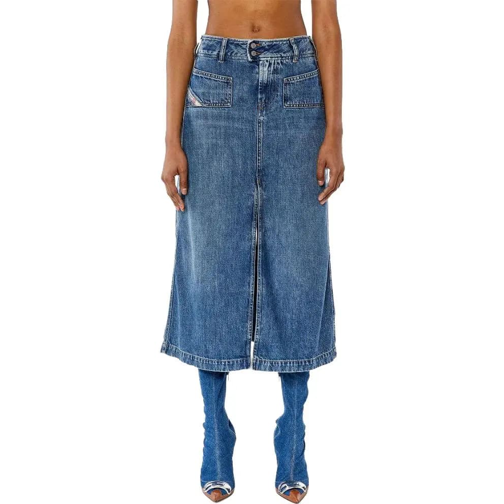 DIESEL SS23 Denim Ətək İndigo 3